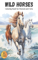 Wild Horses Coloring Book for Women and Girls