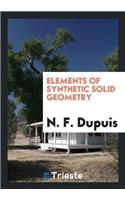 Elements of Synthetic Solid Geometry