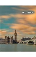 College Ruled Notebook: Famous london buildings Practical Student Composition Book Daily Journal Diary Notepad for researching things to do in uk for couples