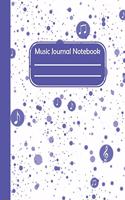 Music Journal Notebook: Color Dotted Pattern Blank Lined Manuscript Paper For Music Composer And Music Teacher And Student/Blank Sheet Music Staff Manuscript Paper