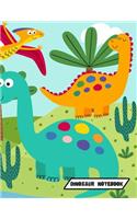 Dinosaur Notebook: 8.5 x 11 Wide Ruled Notebook For All Your Home, School And Business Note Needs