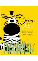 2019 2020 15 Months Safari Zebra Daily Planner