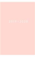2019 - 2020: Weekly Planner Starting May 2019 - Dec 2020 6 x 9 Dated Agenda Appointment Calendar Organizer Book Soft-Cover Pink