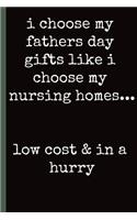 I choose My fathers day gifts like I choose my nursing homes...