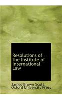 Resolutions of the Institute of International Law