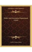 Order And Accession Department (1916)