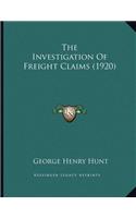 The Investigation Of Freight Claims (1920)