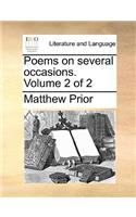 Poems on several occasions. Volume 2 of 2