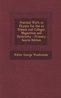 Practical Work in Physics for Use in Schools and Colleges: Magnetism and Electricity - Primary Source Edition