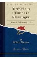 Rapport Sur l'Ere de la République