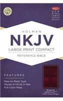 NKJV Large Print Compact Reference Bible, Burgundy
