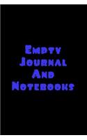 Empty Journal And Notebook