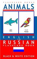 Animals - English to Russian Flash Card Book