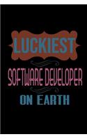 Luckiest software developer on earth: Hangman Puzzles - Mini Game - Clever Kids - 110 Lined pages - 6 x 9 in - 15.24 x 22.86 cm - Single Player - Funny Great Gift