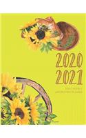 Daily Planner 2020-2021 Sunflowers 15 Months Gratitude Hourly Appointment Calendar