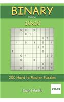 Binary Puzzles - 200 Hard to Master Puzzles 10x10 vol.33