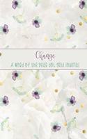 Change: A Word of the Year Dot Grid Journal-Watercolor Floral Design