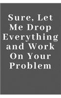 Sure, let me drop everything and work in your problem: Lined Notebook / Journal Gift, 110 Pages, 6x9, Soft Cover, Matte Finish