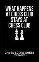 Chess Score Sheet 110 Pages: 5x8in Board Game Logging Log Book Pad Keeper Journal Notebook Planner Bulk Pages Notes Notepad