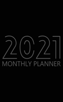 2021 Monthly Planner: 12 Month Agenda for Men, Monthly Organizer Book for Activities and Appointments, Calendar Notebook, Cream Paper, 6" x 9", 70 Pages