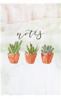 Succulent Notebook: A Travel Sized Lined Book for Notes