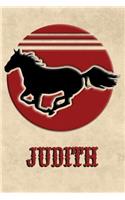 Wild Horse Lined Notebook: Judith: College Ruled Composition Book Diary Lined Journal