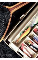 Gone Fishing: Notebook with Fishing Rod and Lures Cover. Note Taking, Diary Entry, Journal Writing, to Do List, Daily Schedules,