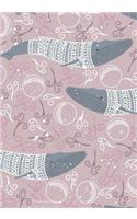 Whale Journal: Whale Journal in Purple Sweater Design(Blank Notebooks and Journals)