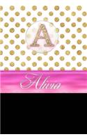 Alivia: Personalized Lined Journal Diary Notebook 150 Pages, 6" X 9" (15.24 X 22.86 CM), Durable Soft Cover