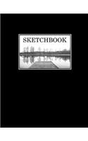 Sketchbook: Black Cover- Large Drawing Pad, A Large Journal With Blank Paper For Drawing And Sketching