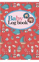 Baby Logbook: Baby Daily Logbook, Baby Tracker For Twins, Baby Log Book Twins, Sleep Tracker Baby, Cute Navy Cover, 6 x 9(56 Baby Logbooks)