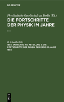 Fortschritte der Physik der Erde im Jahre 1884