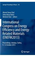 International Congress on Energy Efficiency and Energy Related Materials (Enefm2013)