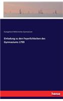 Einladung zu den Feyerlichkeiten des Gymnasiums 1799