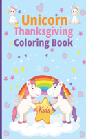Unicorn thanksgiving coloring book