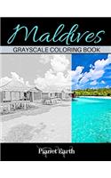 Maldives Grayscale Coloring Book