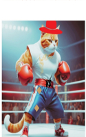 Muscular Boxing Cat
