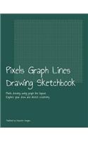 Pixels Graph Lines Drawing Sketchbook: Pixels drawing using graph line layout. Explore your draw and sketch creativity