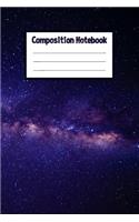 Composition Notebook: Blank Journal With College Ruled Lined Paper - Stars In Universe