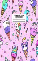 Composition Notebook: Unicorn Journal for Girls, Teen and Women Cute Matte Cover Design with Blank Lined Interior College Ruled (Great as Party Favors, Gifts, Diary, Jour