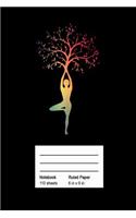 Notebook Ruled Paper: Spiritual Notebook Yoga Lover Gift for Yoga Teacher or Student I Size 6 x 9 I Ruled Paper 110 Pages I Kundalini Chakra Tree Zen Meditation Sat Nam P