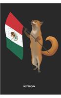 Notebook: Dotted Lined Fox Mexican FlagCinco De Mayo Notebook (6x9 inches) ideal as a Mexican 5th of May Journal. Perfect as a Mexican Themed Party Memory Boo