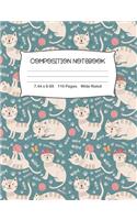 Composition Notebook: Cute Cat Wide Ruled Journal