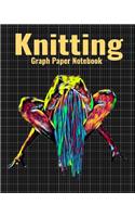 Knitting Graph Paper Notebook: 4:5 Ratio Knitter's Journal, With Colorful Yoga Cover, 120 Pages, 8 x 10 inches / 20.3 x 25.4 cm