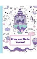 Draw and Write Journal: Primary Composition Half Page Lined Paper and Picture Boxes Writing and Drawing Story Paper for Boys and Girls Unicorn Notebook