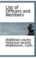 List of Officers and Members