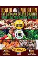 Health and Nutrition Fat Carb & Calorie Counter Weight loss and Diabetic Diet Da