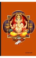 Journal Daily: Golden Ganesh Statue, Lined Blank Journal Book,150 Pages,6 X 9 (15.24 X 22.86 CM) Reliable Journal, Durable Softcover