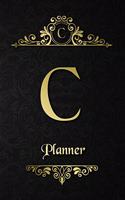 C: Letter Journal Monogram Minimalist Lined Notebook To Do List Undated Daily Planner for Personal and Business Activities with Check Boxes to Help you
