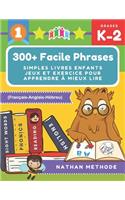 300+ Facile phrases simples livres enfants jeux et exercice pour apprendre à mieux lire (Français-Anglais-Hébreu): Mes premières lectures activites manuelles pour préparer mon enfant à lire et à écrire. Méthode de lecture montessori grande section.